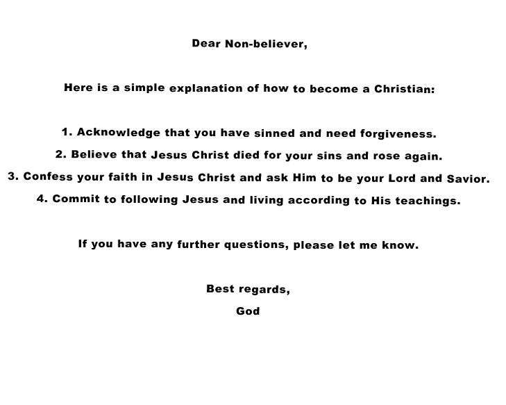 how to become a christian